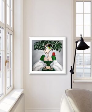 Surreal female abstract art print