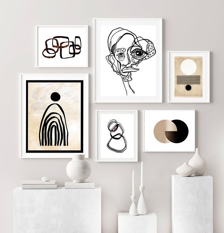 Minimalist art wall decor ideas 2023 for your living room