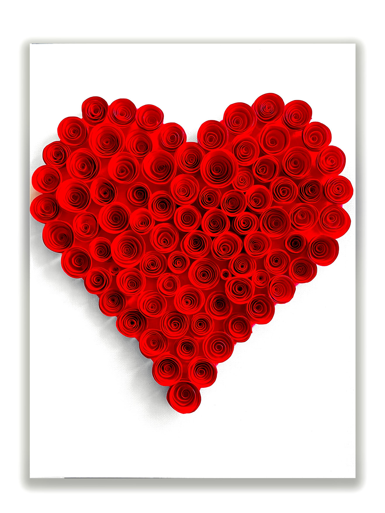 Red Roses In Heart Painting