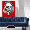 Oversized abstract face art painting 2023