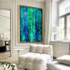 Abstract expressionism art painting interior decor