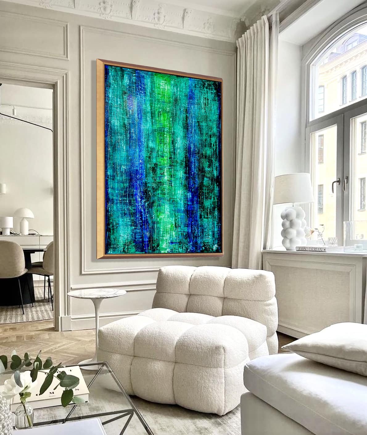 Abstract expressionism art painting interior decor
